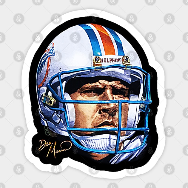 90s Football Dan Marino - Dolphins - Classic Sticker by nicklower